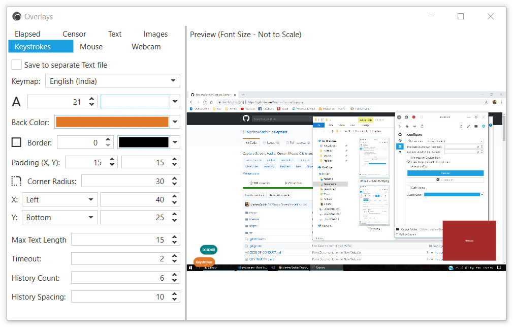叠加层设置界面
